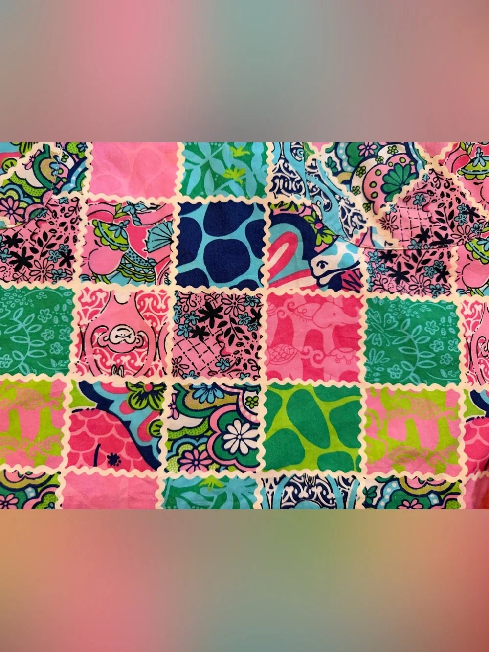 Lilly Pulitzer Little Lilly Classic Shift Dress Size 12 Multi Crazy Quilt 🆕🆕🆕🆕🆕🆕